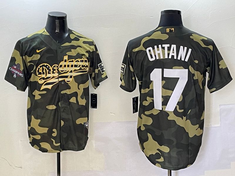 Men Los Angeles Dodgers #17 Ohtani Camo Joint Name 2025 Nike MLB Jersey style 2->los angeles dodgers->MLB Jersey